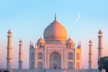 Visita al atardecer al Taj Mahal